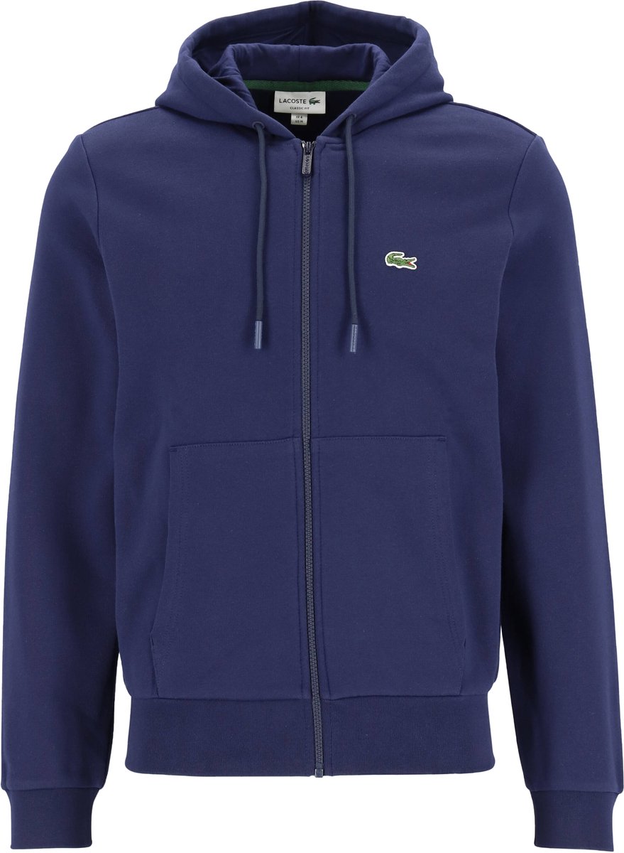 Lacoste heren hoodie sweatsvest met rits Blauw