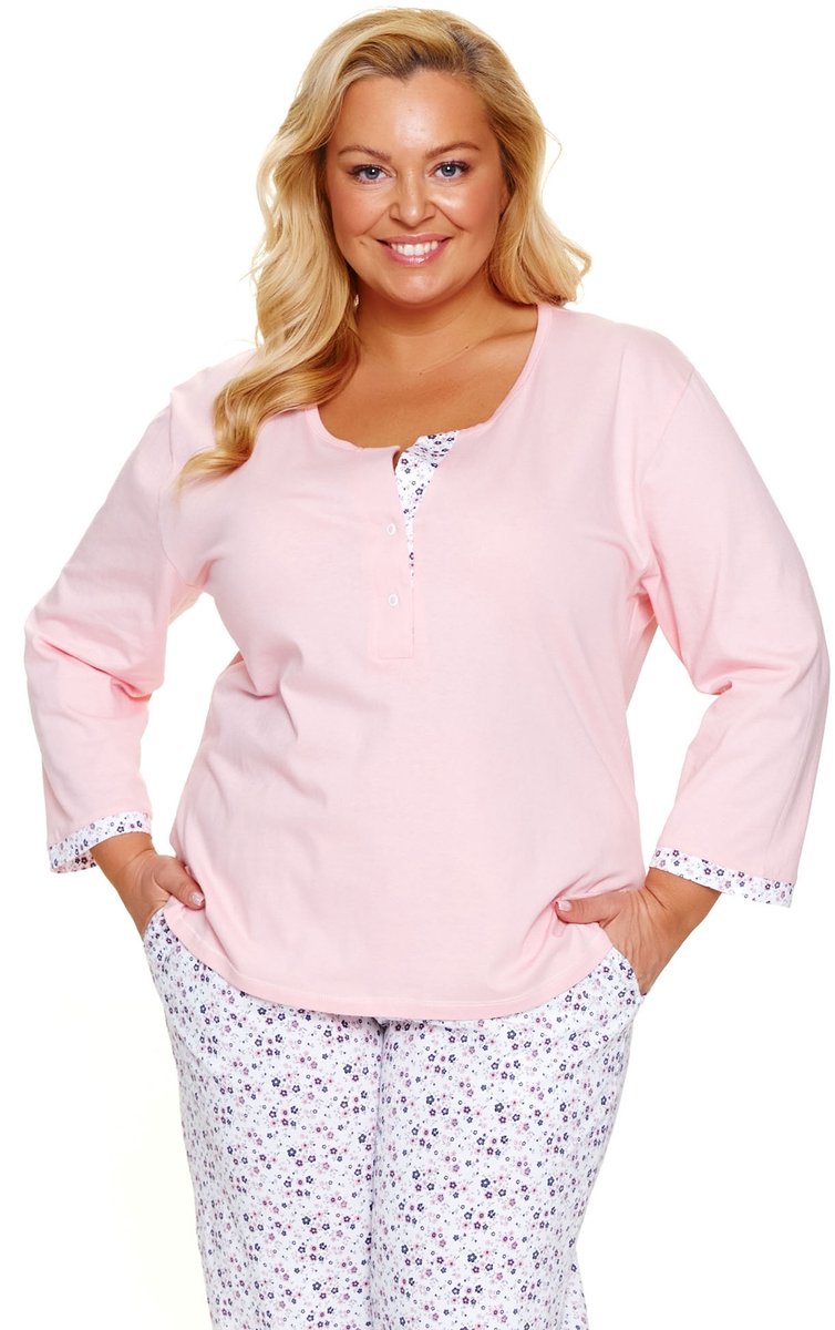 Doctor Nap Dames Pyjama Plus Size Sweet Pink PB.7324 40 / Roze