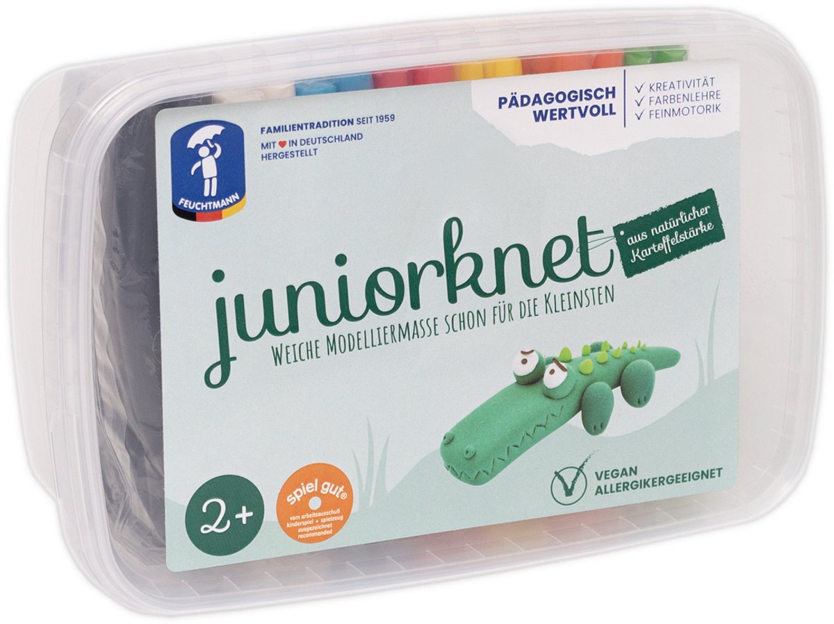 JUNIORKNET box maxi, 14 staven, 7 kleuren in opbergbox