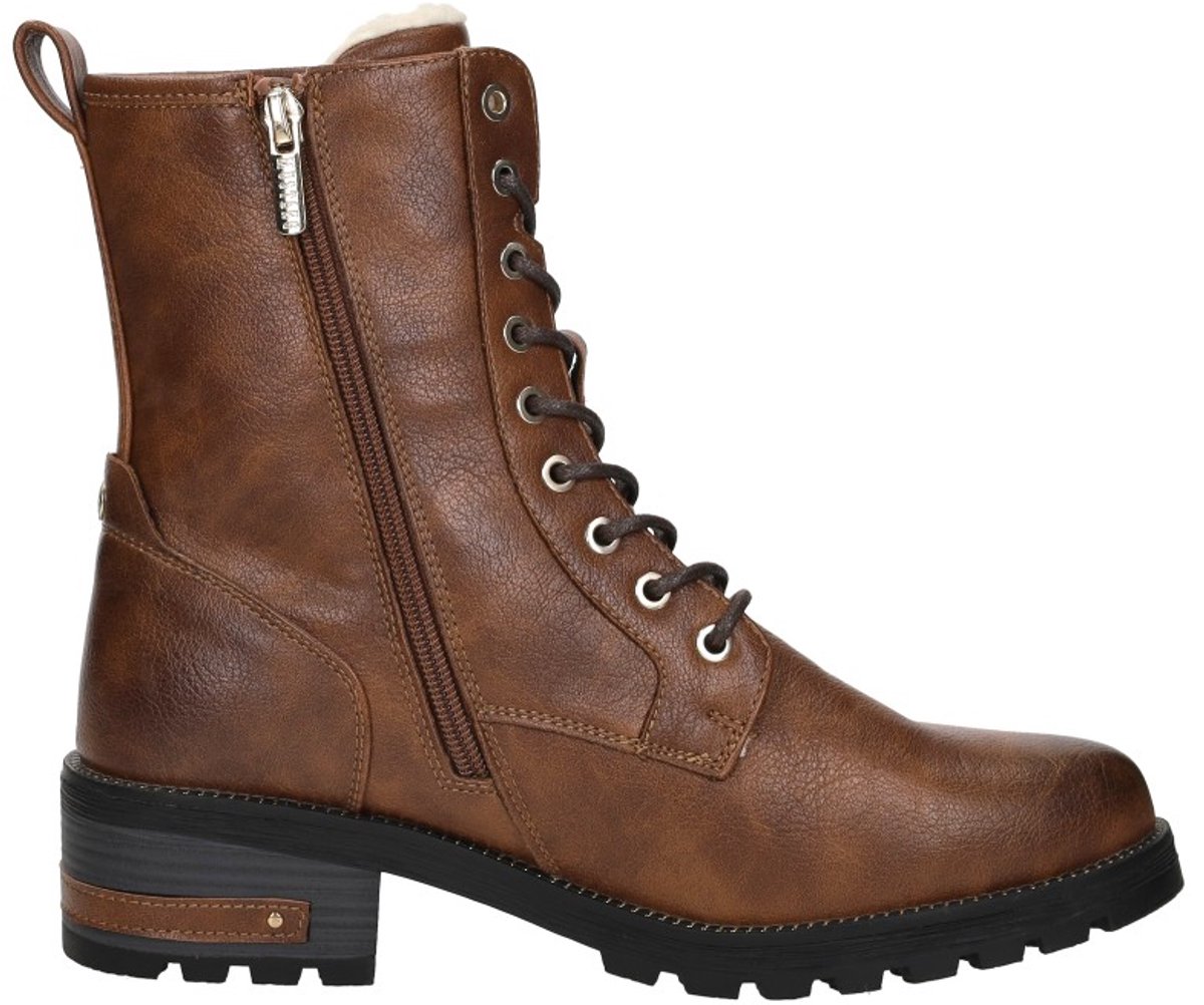 Mustang Veterschoenen Hoog Veterschoenen Hoog - Cognac - Maat 36