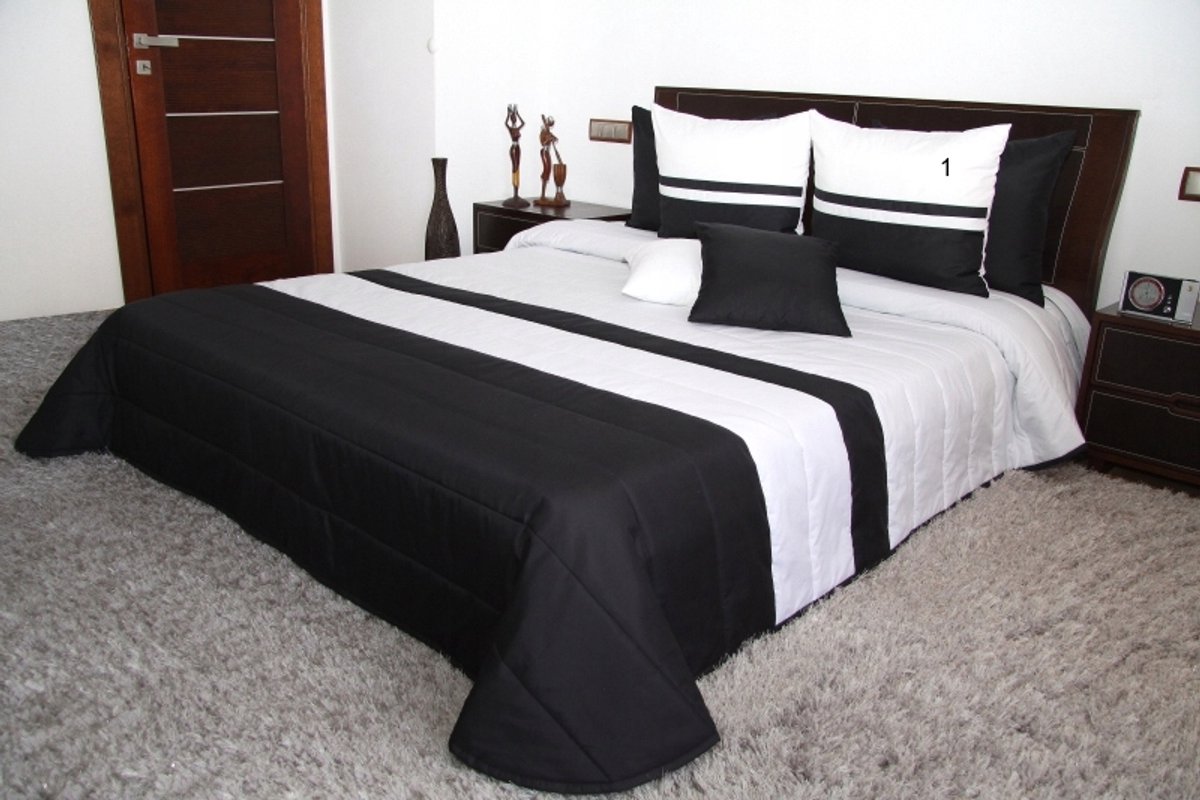 Gewatteerde deken 240x240 cm - drie lagen - stijlvol bedtextiel