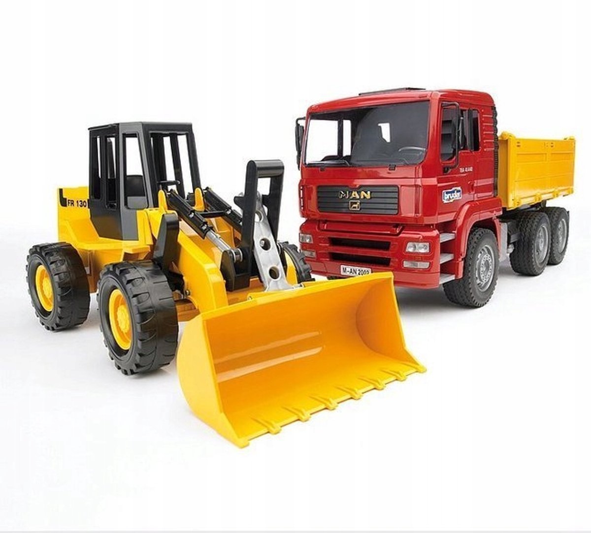 Bruder MAN kiepwagen met wiellader - 1:16 schaal