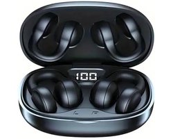 Draadloze Open Ear Koptelefoon - Ultralange Batterijduur voor Buitensport - Comfortabel voor Kleine Oren en met Bril - Sport Oorhangers - Zwart