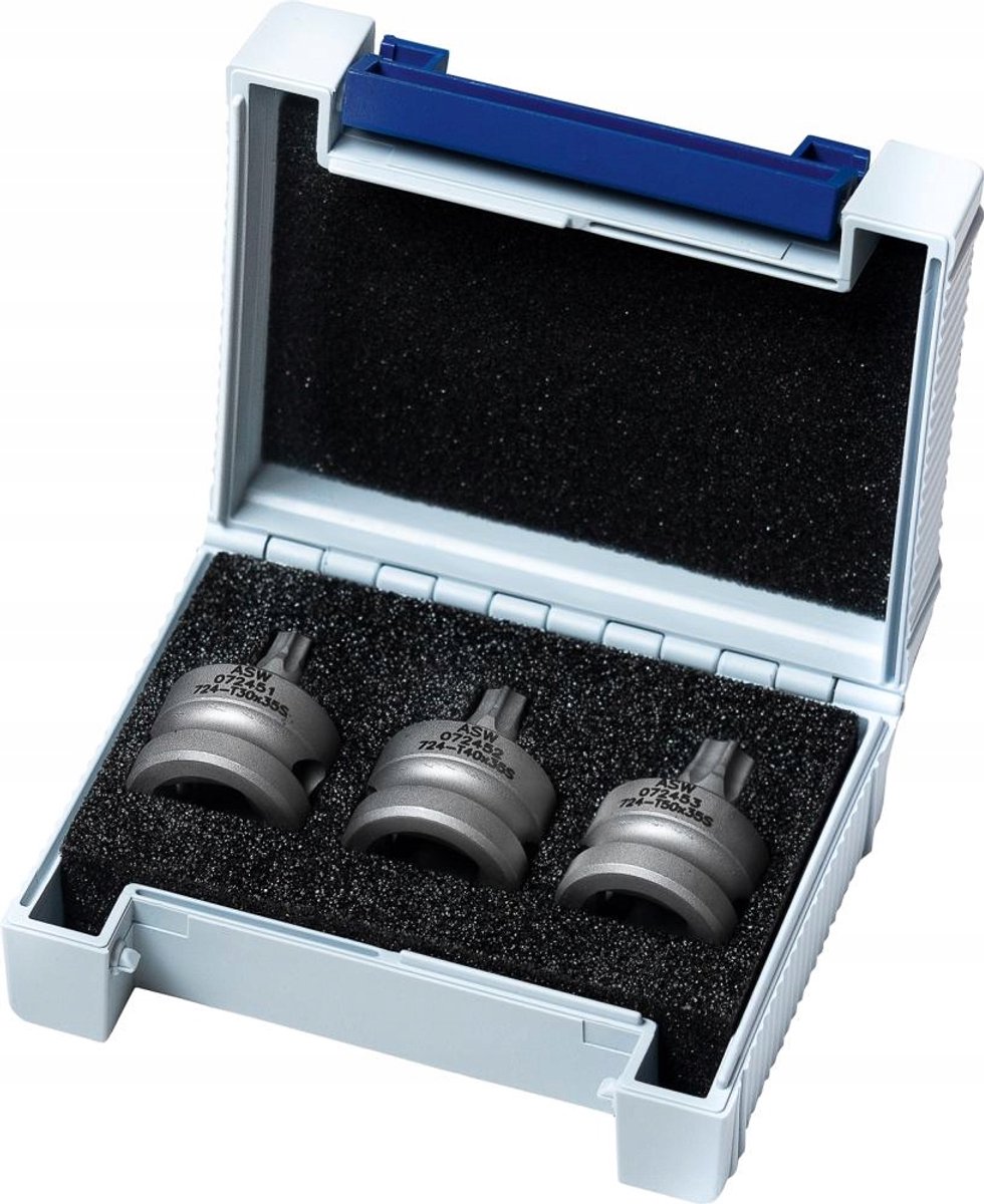 ASW 1/2" Torx Bitset T30-T50 Kort 3-delig