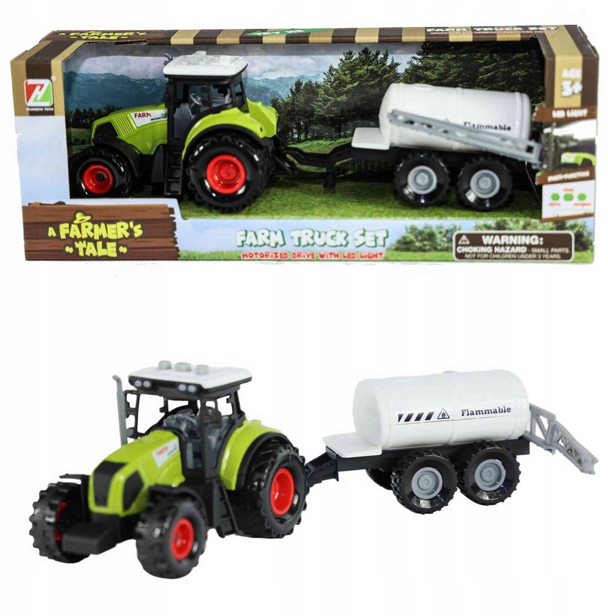 Groene Tractor met Aanhanger - Speelgoed voor Kleine Boeren