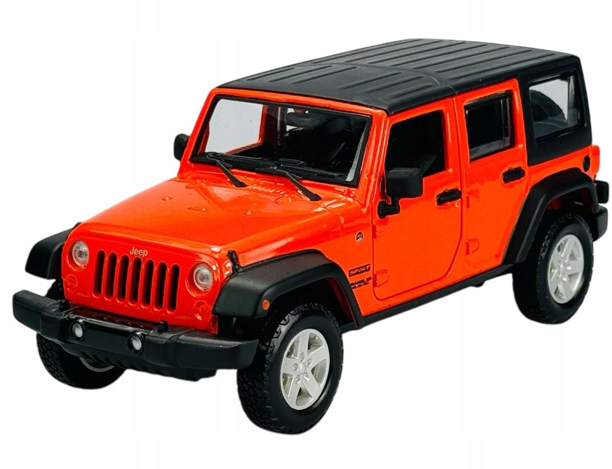 Maisto 2015 Jeep Wrangler Unlimited oranje metaal 1:24 model auto