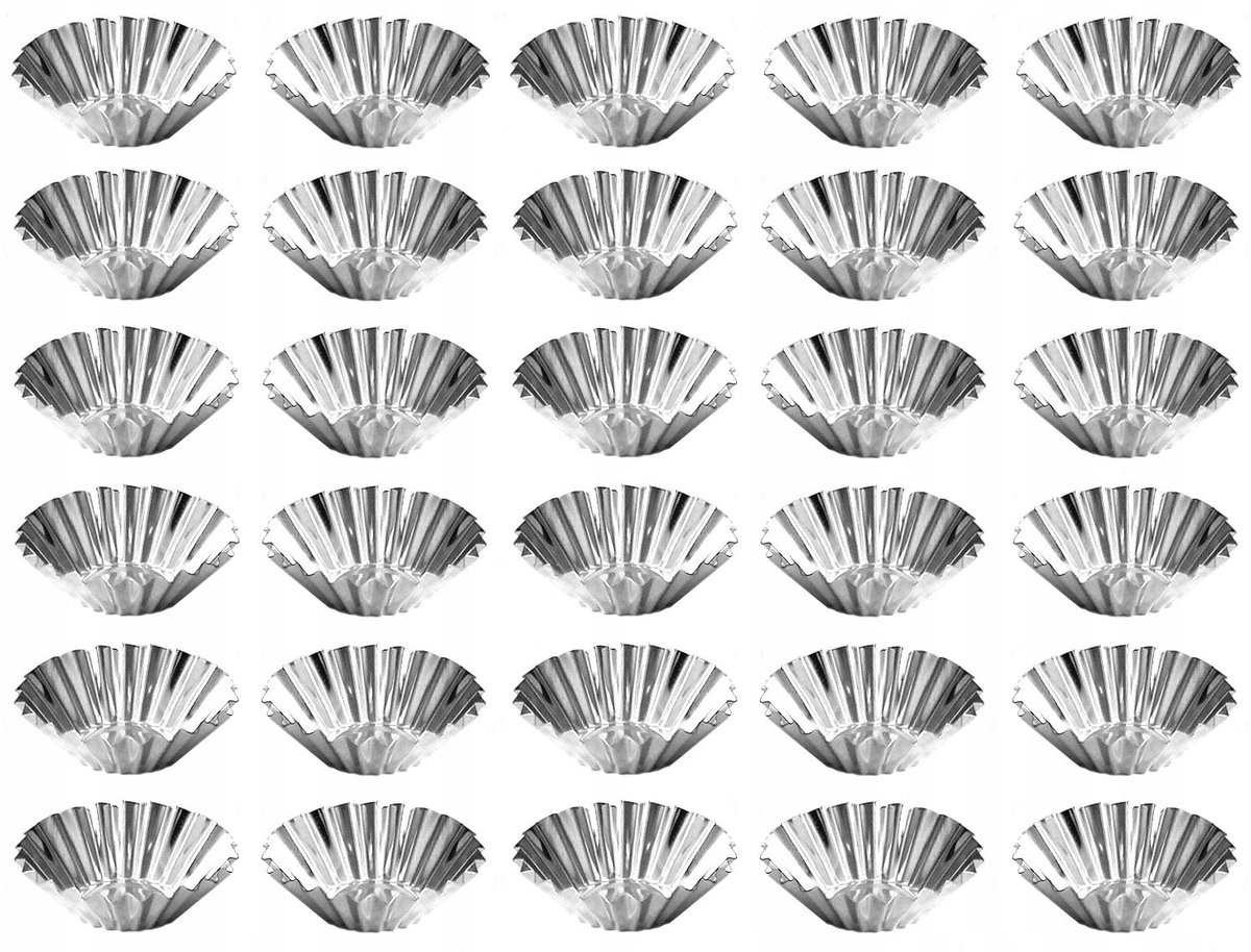 Set bestaat uit 10 metalen muffinvormpjes - Ø 6,3 cm
