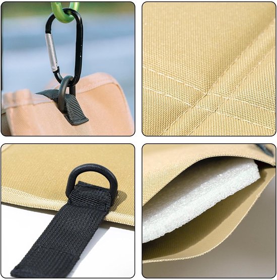 Coussin de siège - Tapis de coussin compact et pliable, housse de siège légère et portable, rembourrage extérieur imperméable, mousse isolante et confortable, soutien du siège pour les voyages et l'aventure