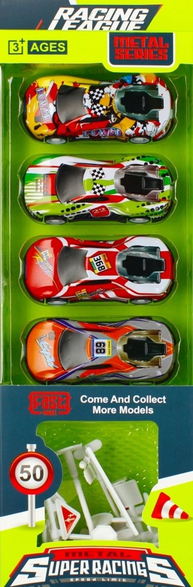 Mega Creative Metalen Raceauto met Accessoires - 502171