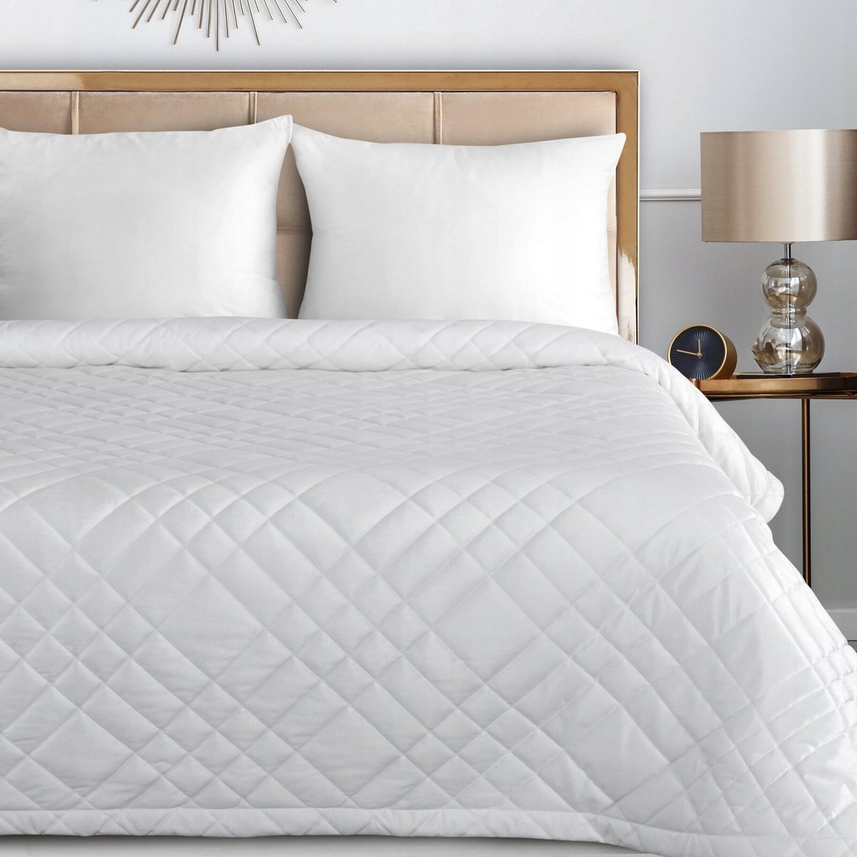 Ria6 Fluwelen sprei 200x220 cm - Elegante Witte Dekking
