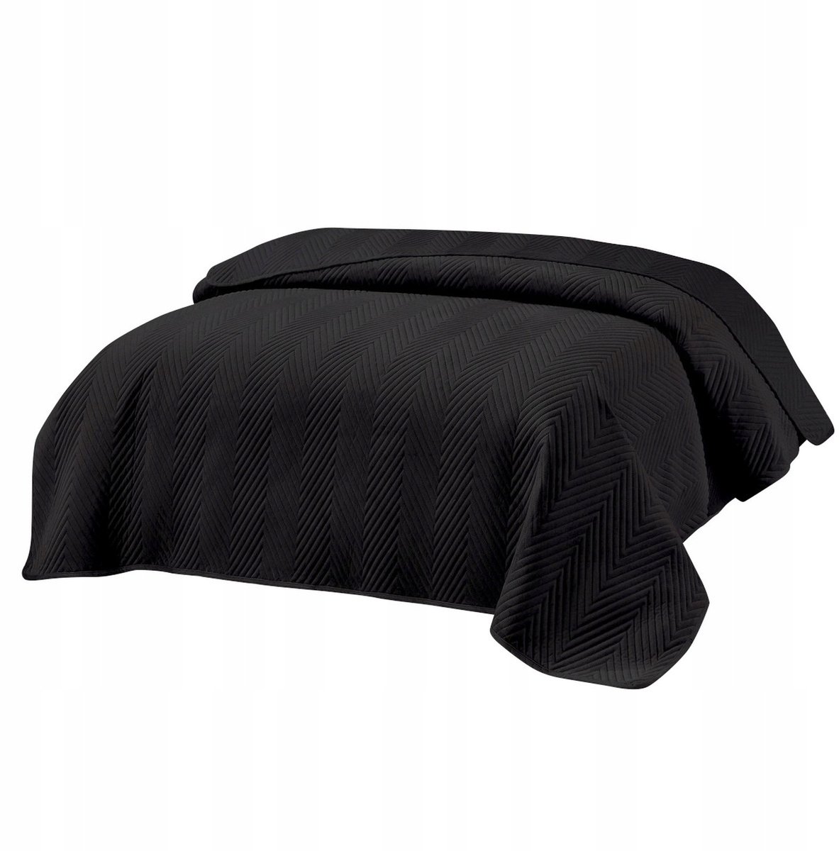 Luxe velours bedsprei 200x220cm Zwart - Stijlvol & Zacht