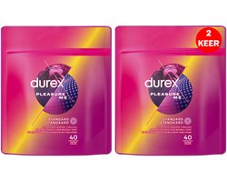 Durex - Condooms - Pleasure me 40st x2 - Voordeelverpakking