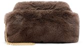 Manfield - Grijze clutch van faux fur
