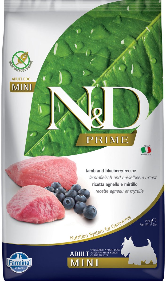 farmina Farmina N&D Prime Adult Mini - Lamb and Blueberry - 2,5 kg