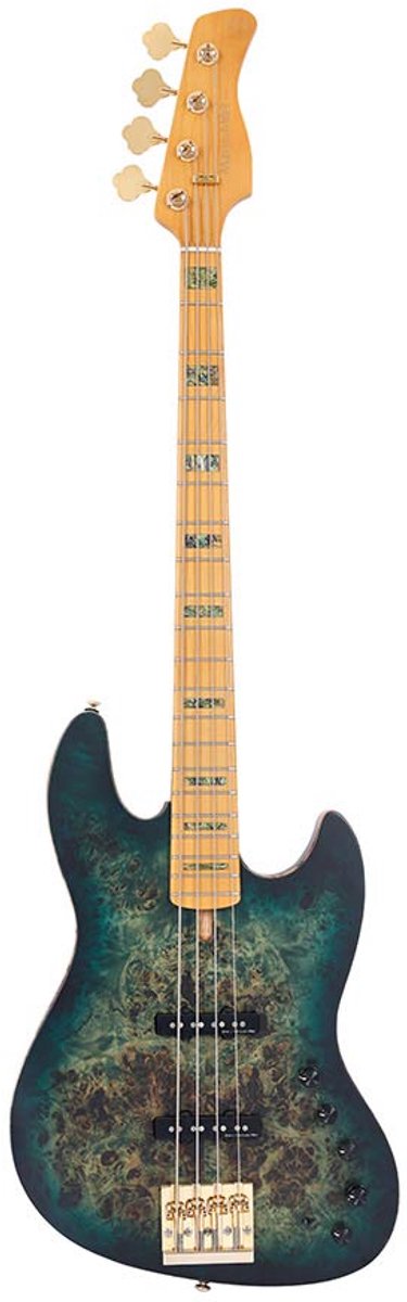 Sire Marcus Miller V10 Swamp Ash 4 Transparant Green Satin - Elektrische basgitaar - groen