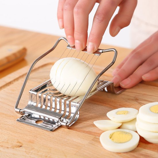 Professionele Kwalitatieve Eiersnijder - Egg slicer - Metalen Snijdraden - Eiersnijder - Metalen Houder - Stalen Eisnijder - Eisnijder - Ei-snijder - Ei snijder RVS