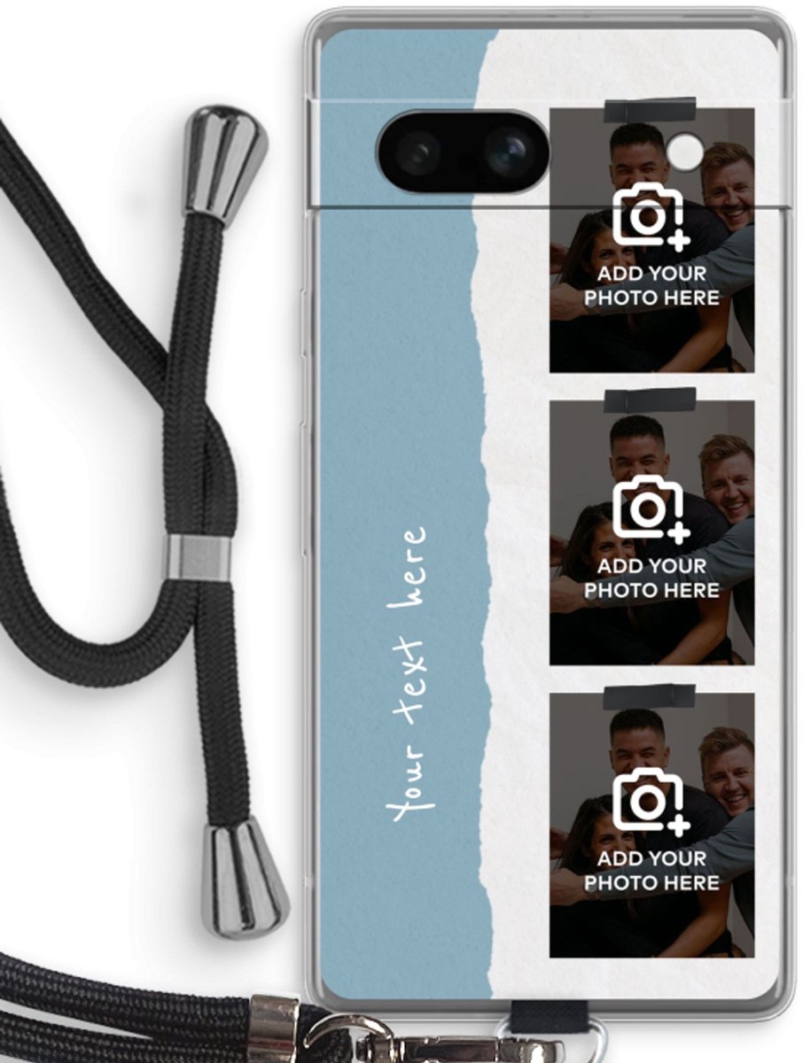 ONEFLOW Twist Strap Compatible with Google Pixel 8 Pro, Hanging Cover, Transparent, Mobile Phone Case with Strap, Vegan Leather, Silicone Protective Case, Chain, Removable, White