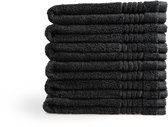 PHLOX Serviettes 30x50 cm - 6 pièces - Supreme Collection 600 g/m2 - OEKO-TEX Made in Green & BSCI certifié - noir