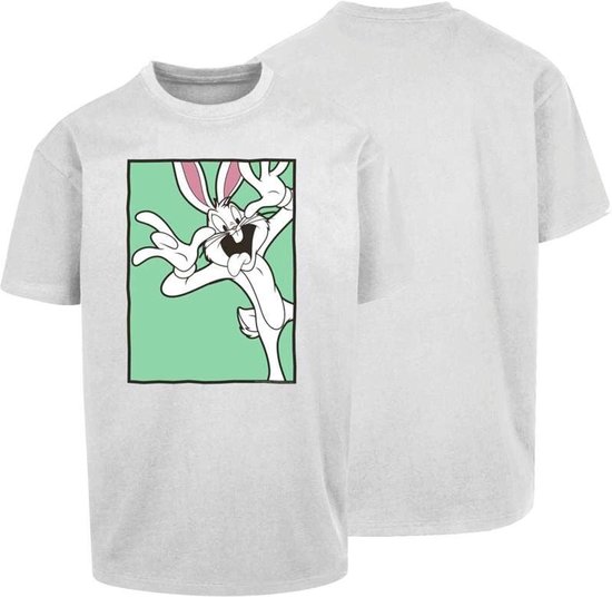 Looney Tunes Funny Face - T-shirt Homme Oversize - blanc - L