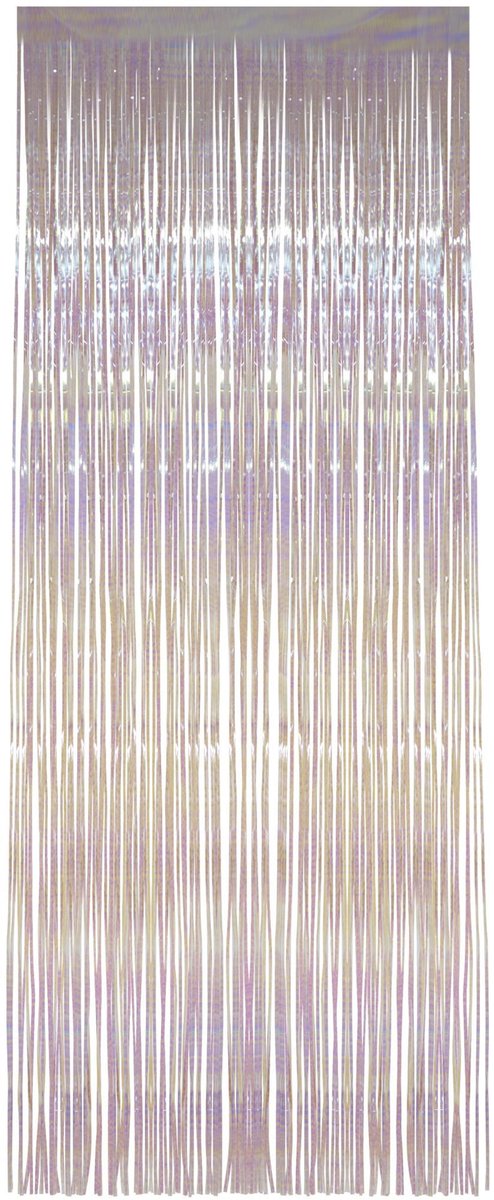 Smiffys Feestdecoratie Shimmer Curtain Wit