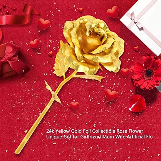 24K Gold Rose, Luxury 24K Gold Rose Real Rose Eternal Rose Ideal for ...