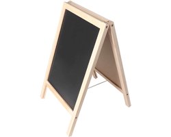 Wooden Signboard, A Frame Chalkboard And Dry Erasable White Board Display Board Double Sided Bulletin Board Children Blackboard Easel For Restaurant Bar Cafe
