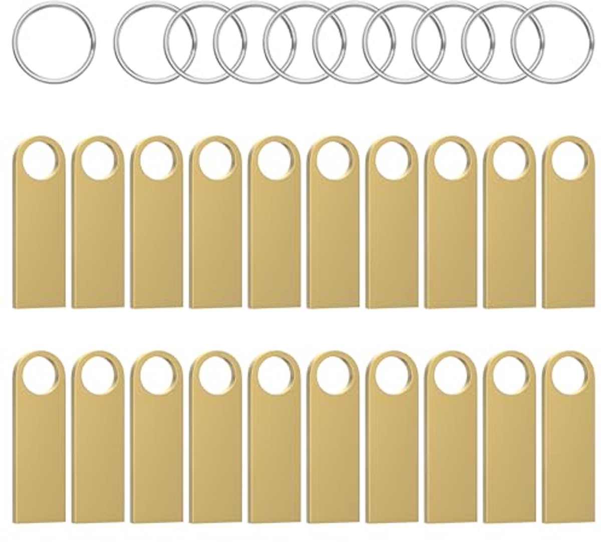 Mini USB-stick 8GB - 20 Stuks Waterdichte Geheugensticks