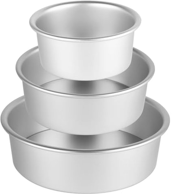 Auddemg 2 Stuks ronde bakvorm 15 cm, professionele geanodiseerde Auddemg 2 Stuks ronde bakvorm 15 cm, professionele geanodiseerde
