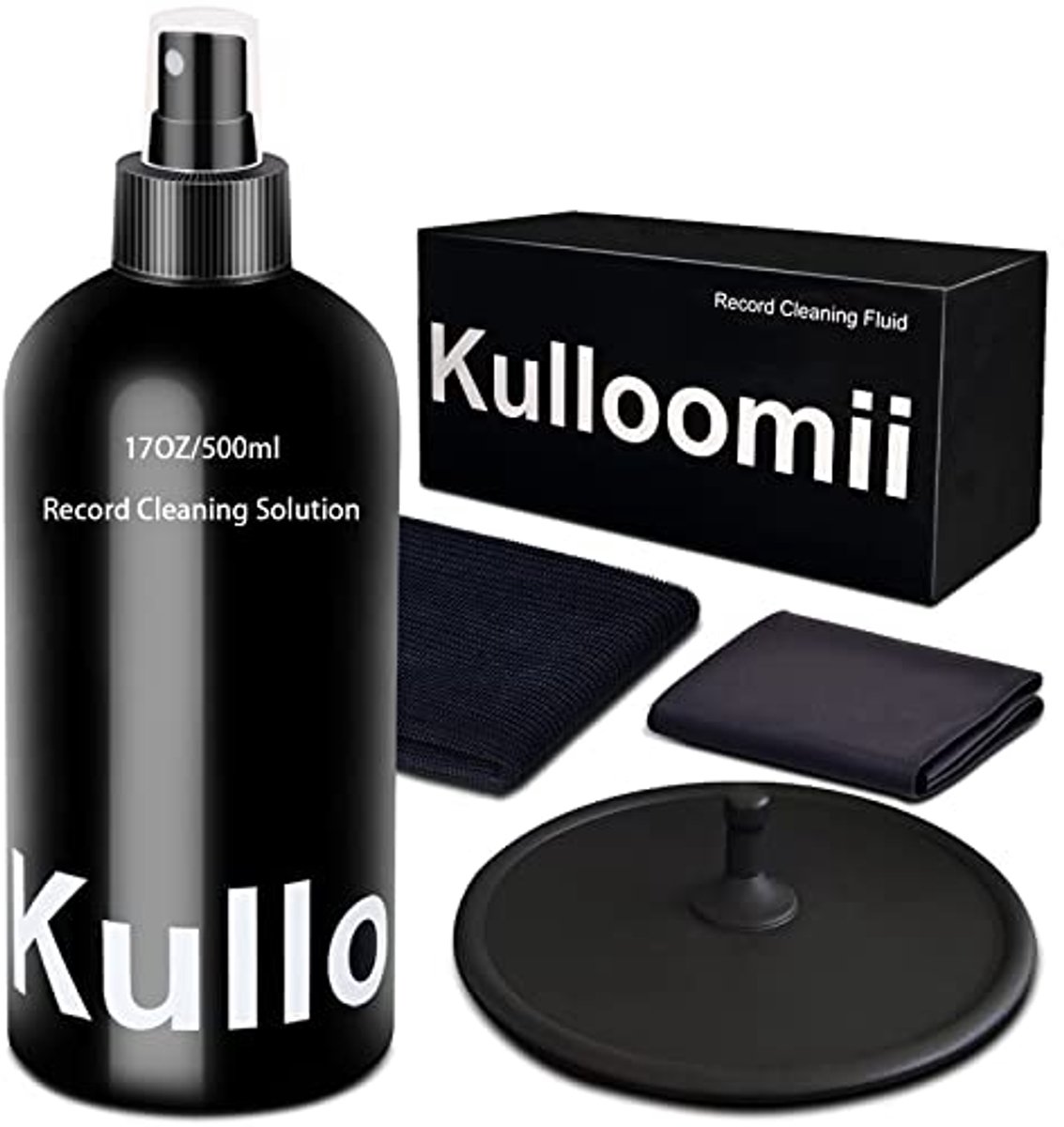 Vinyl Platenreiniger Set - 500 ml Vinyl Cleaner met Reinigingsspray, Microfiber doek en Beschermpad