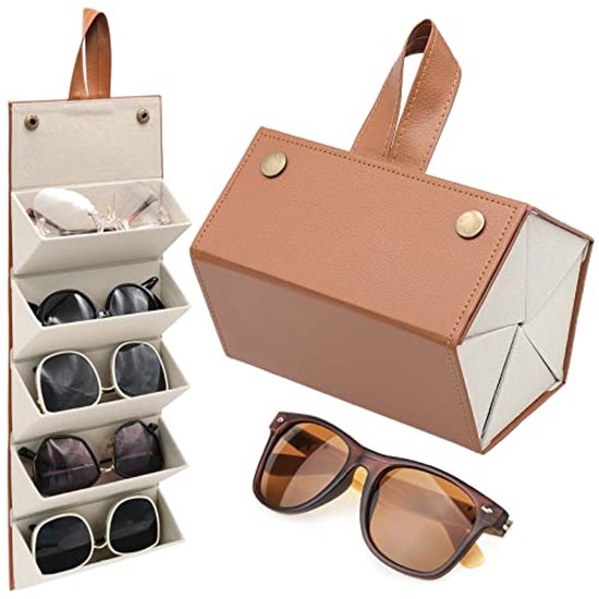 Bril Case, PU Lederen Draagbare Reizen Zonnebril Opbergtas, Zachte Zonnebril Pouch, Lenzenvloeistof Case Zonnebril Tas Voor Vrouwen Mannen Kids