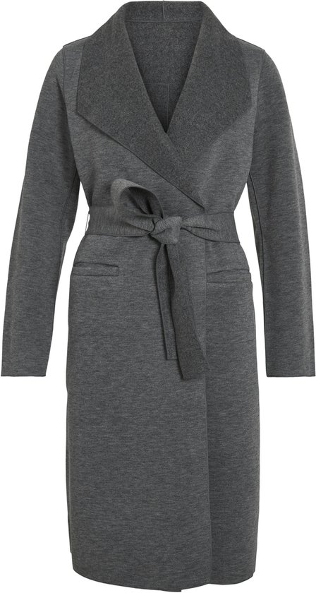 Vila Jas Vijuice Coat - Noos 14060740 Dark Grey Melange Dames Maat - L