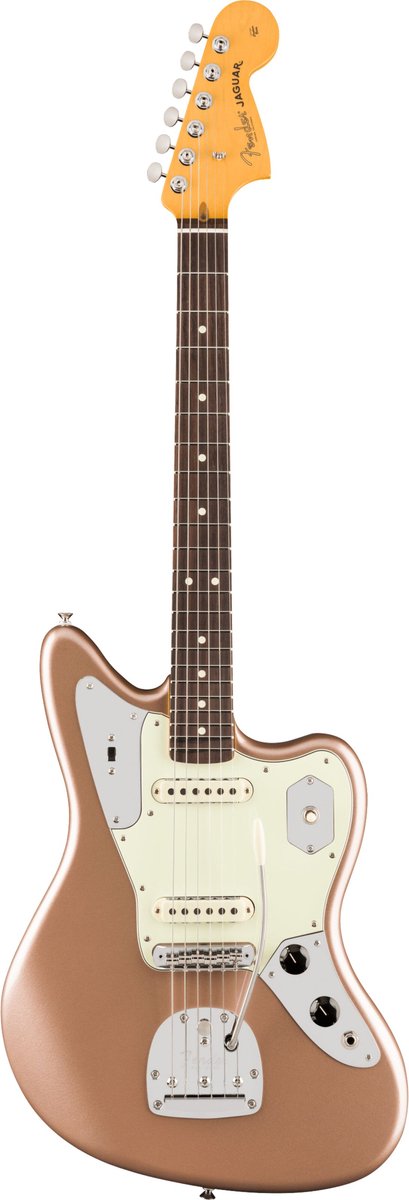 Fender American Professional Classic Jaguar RW Faded Firemist Gold - Elektrische gitaar