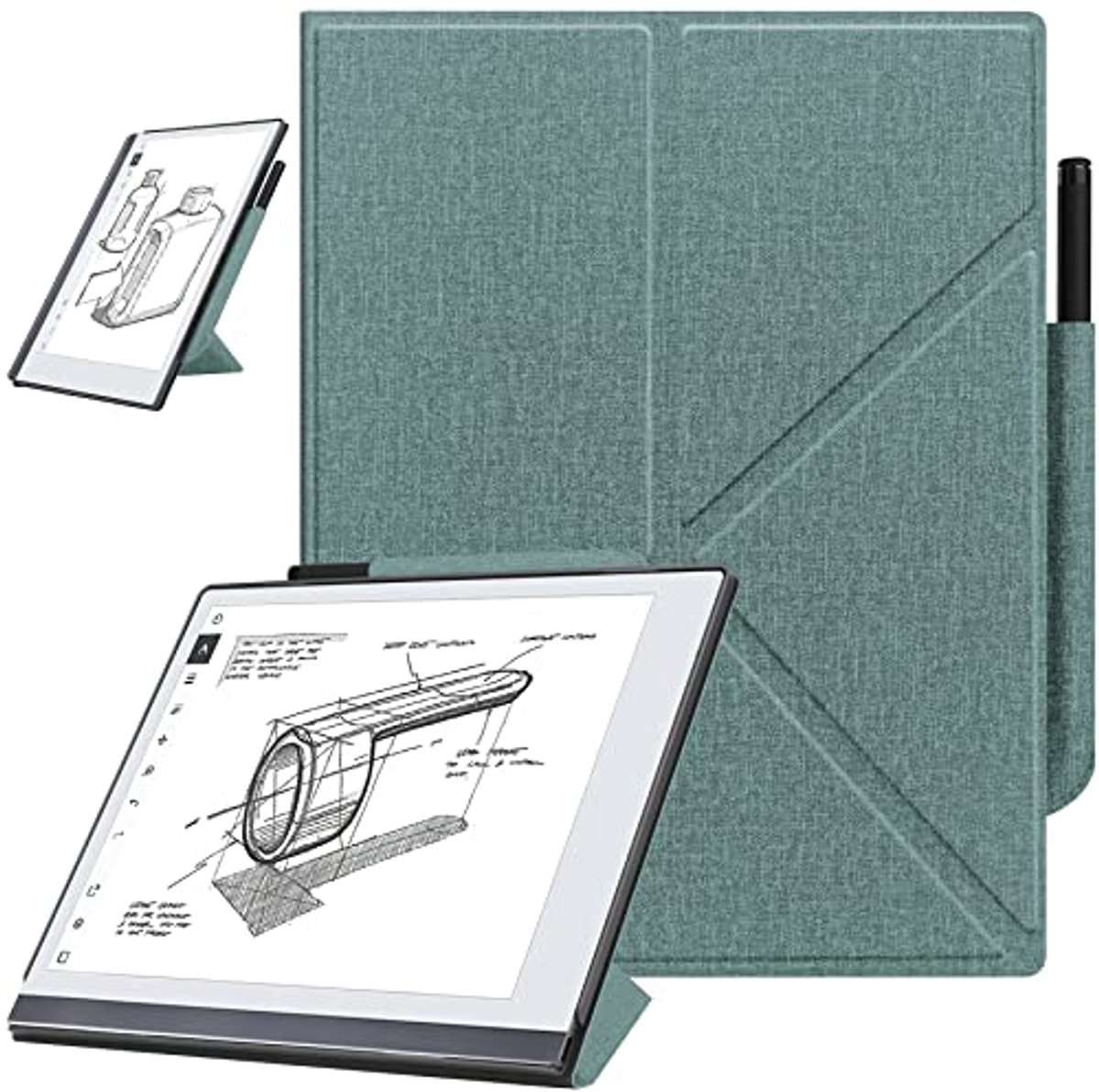 Hoes voor 10,3" Digitale Tablet met Opvouwbaar Standaard en Pennenvak
