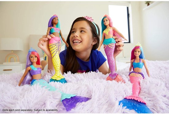 Barbie Dreamtopia Zeemeermin Roze en Paarse haren van Barbie — afbeelding 5