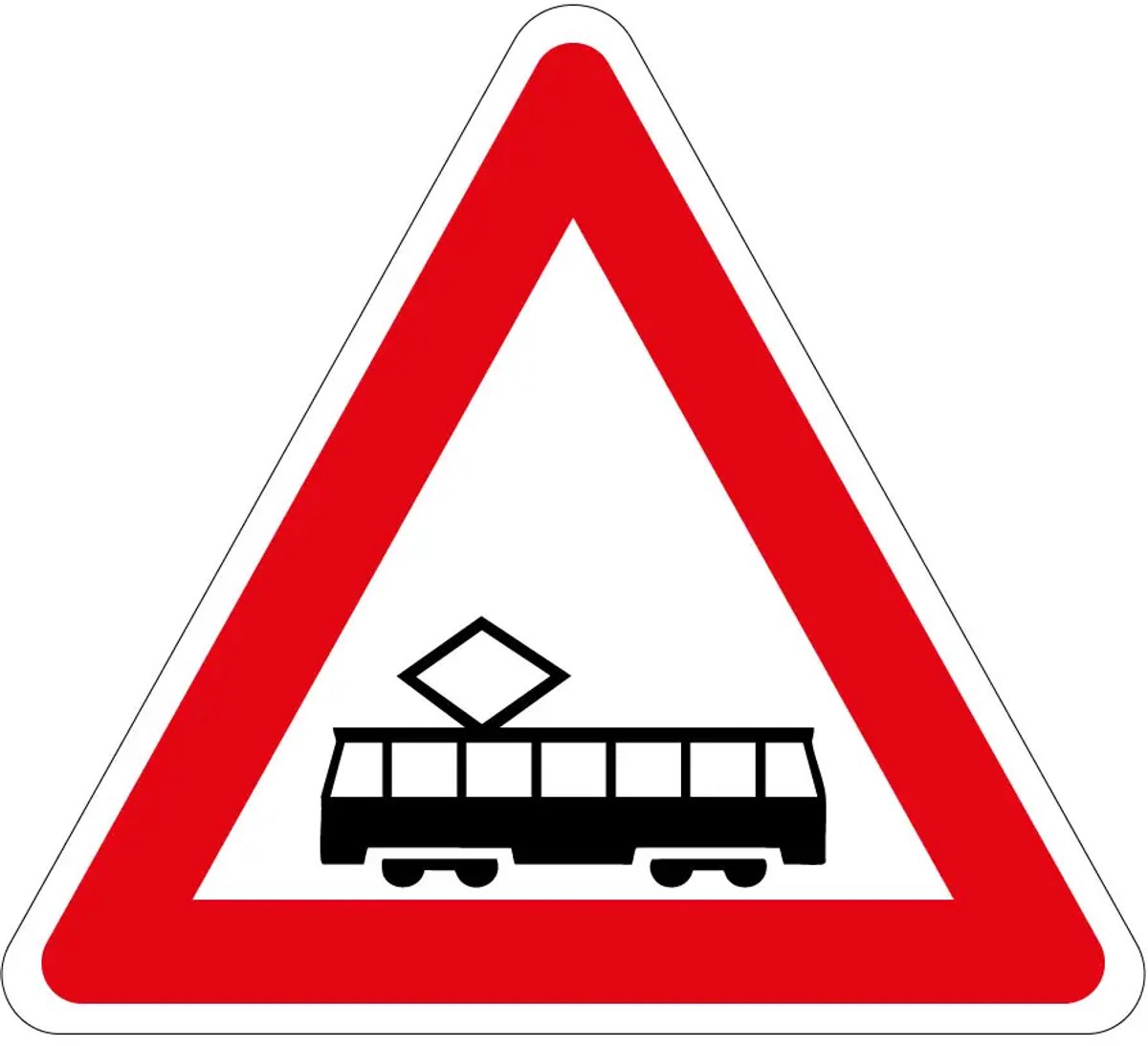 Tramkruising sticker - J14 | 20 cm