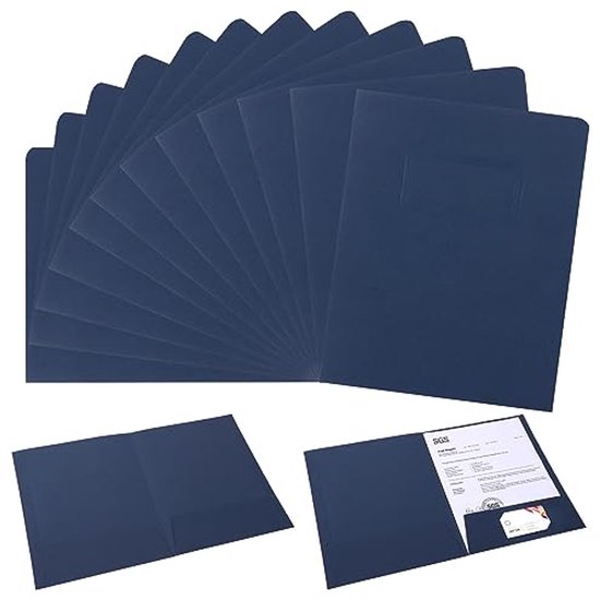 10 stuks mappen met vak A4, kraftdocumentenmap, presentatiemap, aanbiedingsmap A4-papier, kartonnen map, papierkram-organizer, kraftpapier, map, bestandsmap voor kantoor, school, thuis (wit