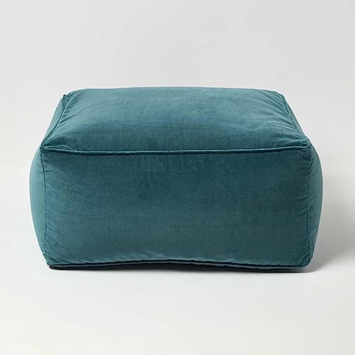Fluwelen poefkubus 60 x 60 cm - Luxe vierkante zitzak voor woonkamer