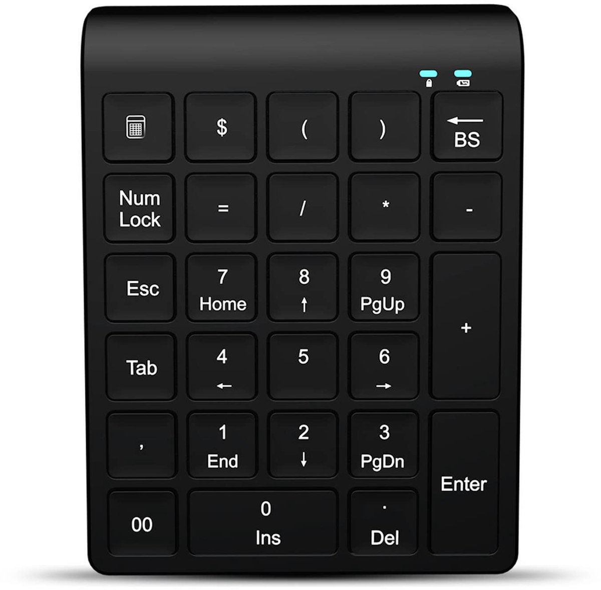 Draadloze Numpad met 27 toetsen, Bluetooth, draagbaar, snelle gegevensoverdracht, automatische slaapstand, gaming-toetsenbord, ondersteuning voor toetsenbord, voor laptop en tablet