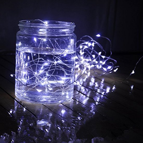 5 Meter LED String Licht met 50 Micro Leds - Zilveren Draad voor ...