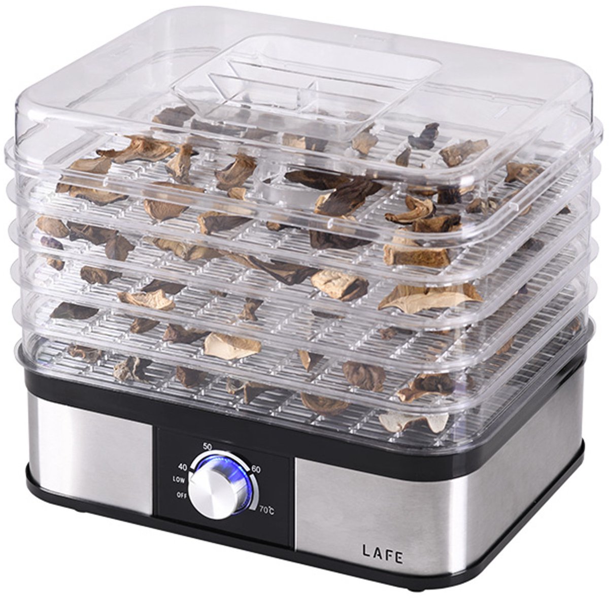 Lafe - Voedseldroger - droger voor fruit en groenten - 250W - 5 zeven - temperatuurregeling, NutriDry