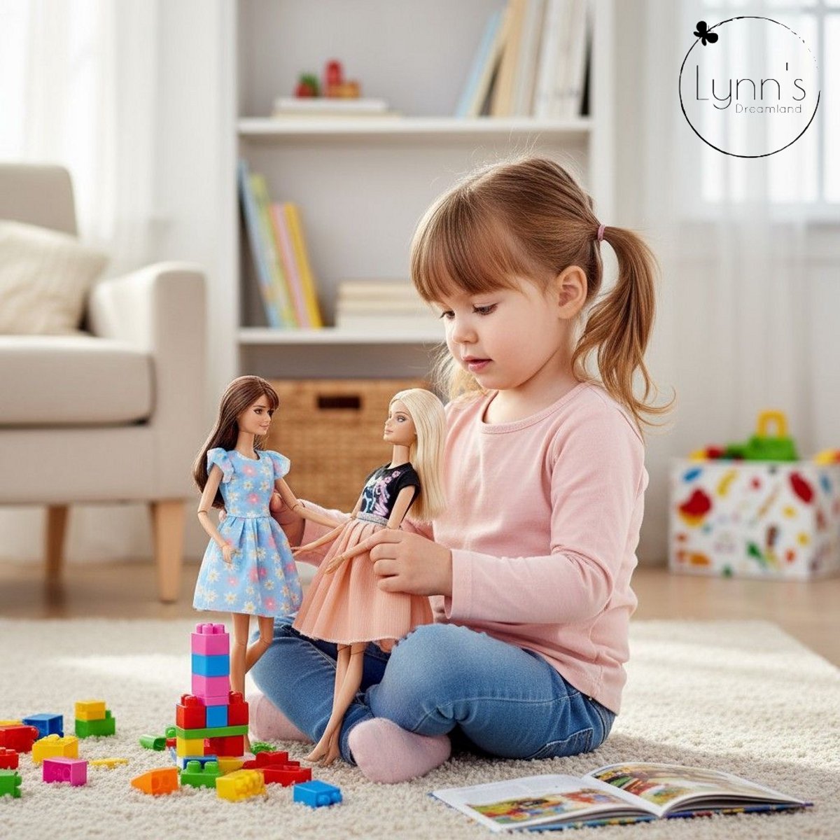 Lynn’s poppenkleertjes - Set ‘Demi’ - Geschikt voor modepop - Set van 5 outfits - Kleding voor modepoppen - Cadeauzakje — afbeelding 9