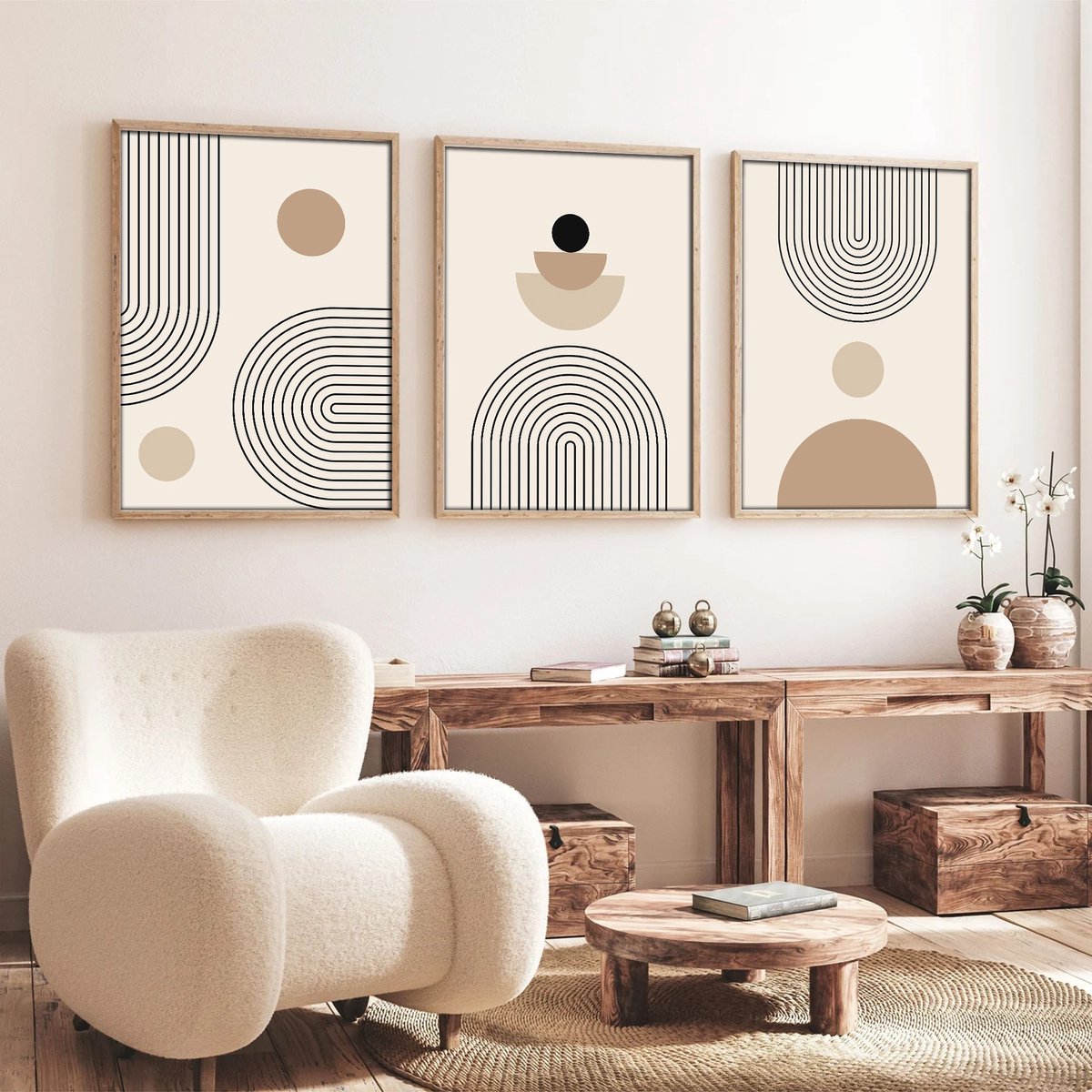 Asir - Decoratief Ingelijst MDF-Schilderij - Veelkleurig - 50 x 2 x 70 cm