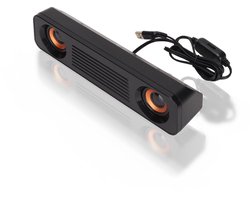 Soundbar for TV, USB Powered 3.5mm Plug Hifi Stereo Subwoofer TV Speakers Long Speaker for TV Desktop Computer
