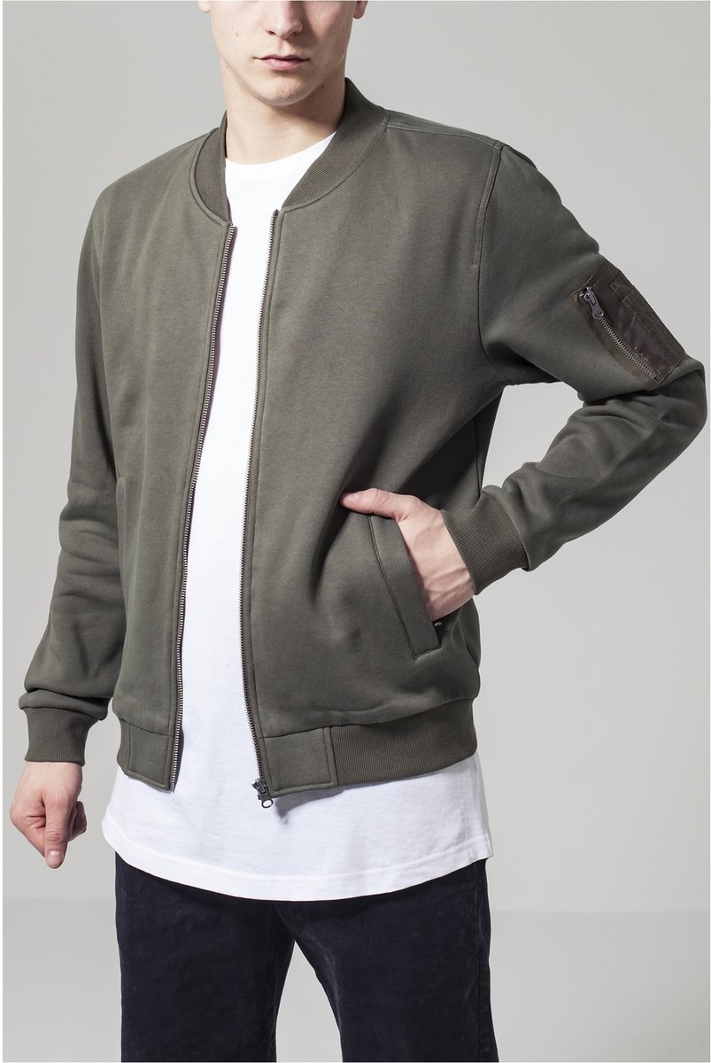 Urban Classics Sweat Bomber jacket M Zwart