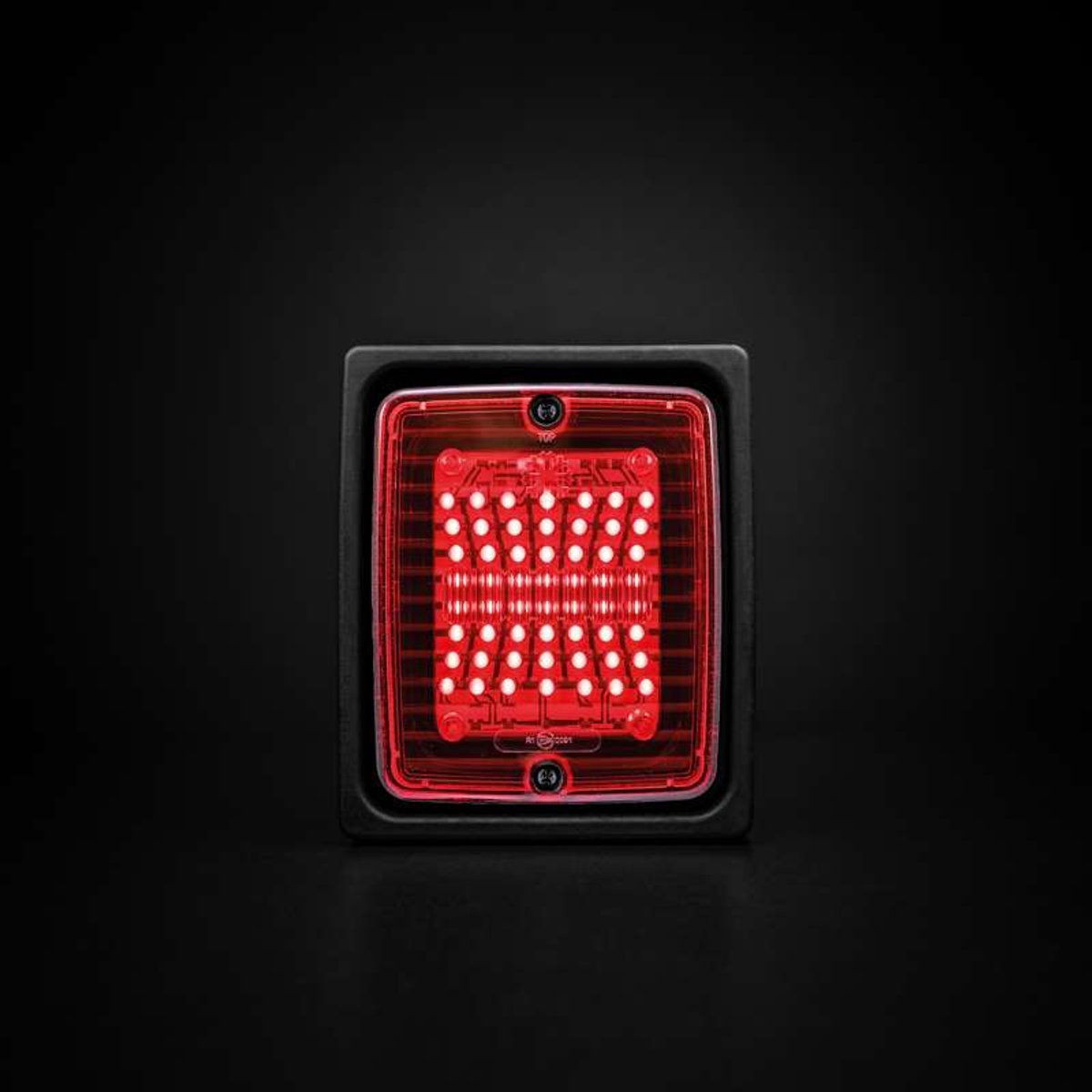 Achterlicht - Strands - IZE LED - Square - 4.3 - 11cm - Rood - Achter - Rem - 24V