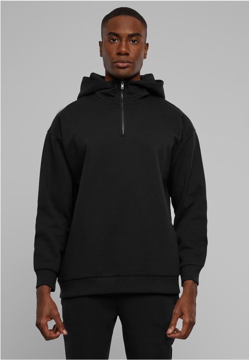 Urban Classics Zipped High Neck Hoodie/trui S Zwart