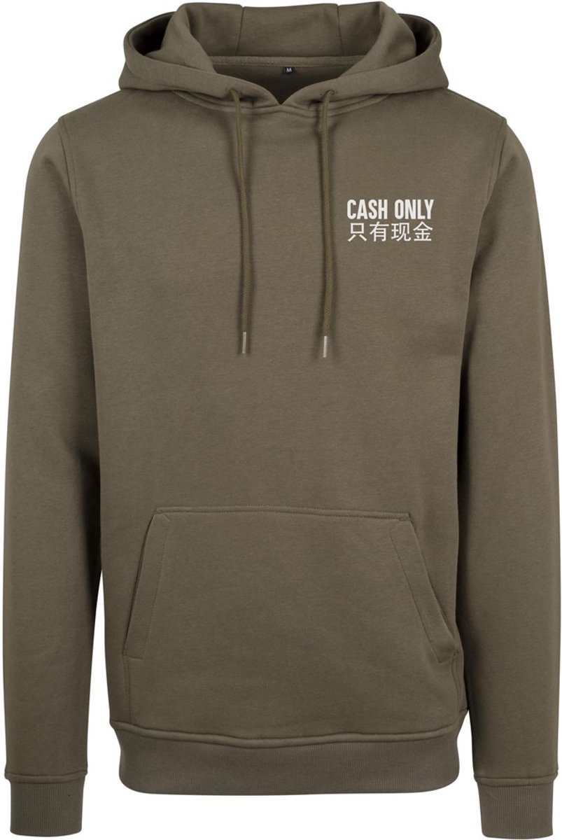 Mister Tee Cash Only Hoodie/trui M Olijfgroen