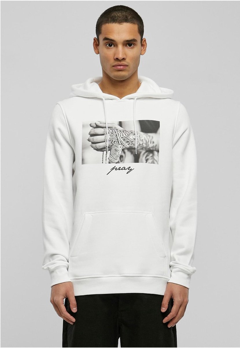 Mister Tee Pray 2.0 Hoodie/trui XS Wit
