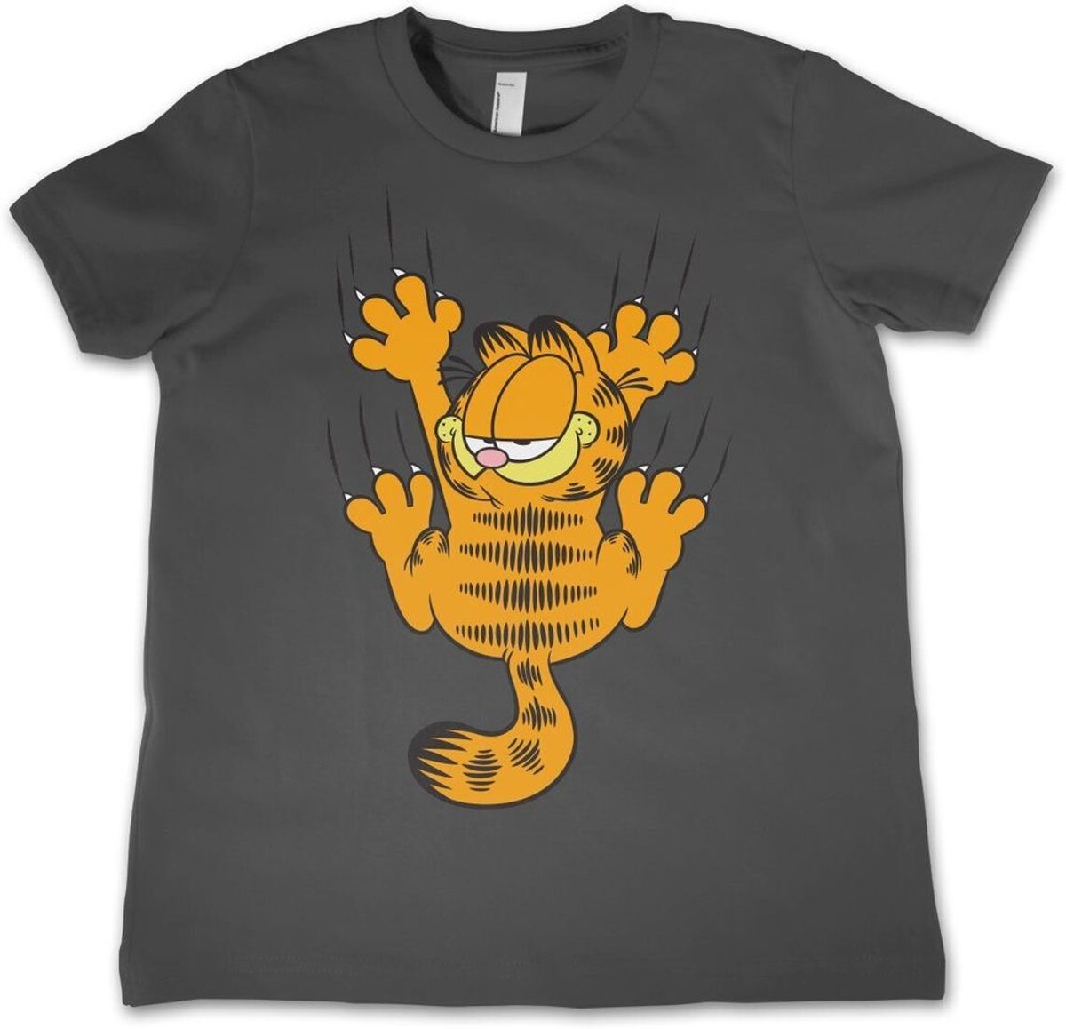Garfield Kinder Hanging On Kids T-Shirt VIA-12-GAR004-H89-2 DarkGrey-XS