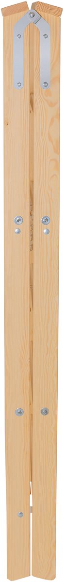 KADAX Opvouwbare houten ladder met 2 treden, trapladder voor huishouden en schilderwerk, stabiele bokladder, compacte staande ladder
